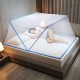 Auvent de lit en moustiquaire Pop Up Pliable, Portable pour auvent Anti-Moustique à Une Porte, Design Pliable avec Fond, Contre Les piqûres de moustiques pour Chambre à Coucher en Plein air