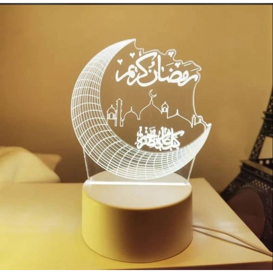 Décoration table LED acrylique Ramadan Mubarak