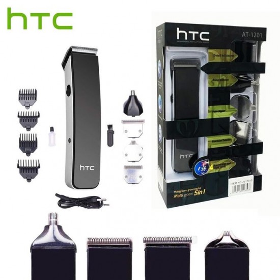 Tondeuse HTC AT-1201 Kit 5 en 1 Multi-Usage Ensemble de coupe de cheveux